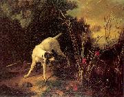 OUDRY, Jean-Baptiste A Dog on a Stand oil on canvas